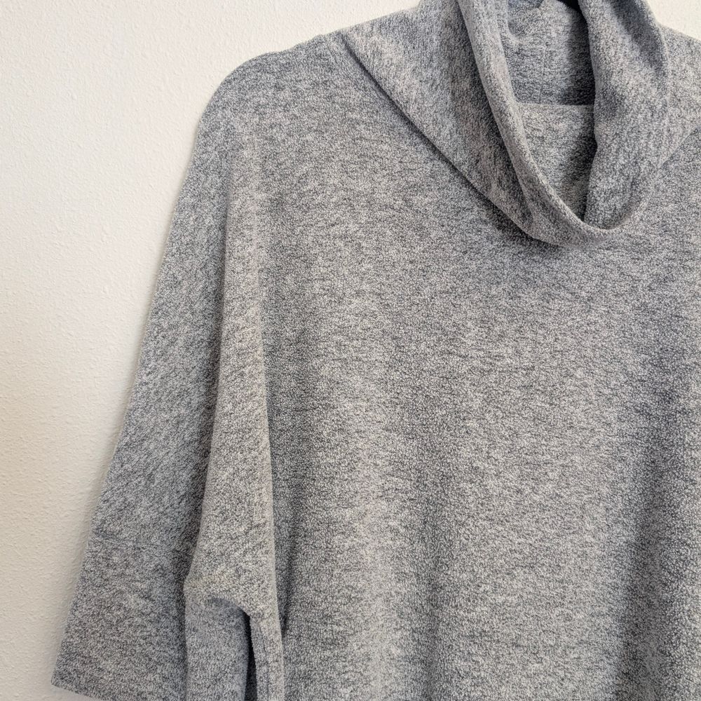 Caslon Grey Zip Back Pullover Sweater Top Size M/L Oversized - Picture 5 of 11